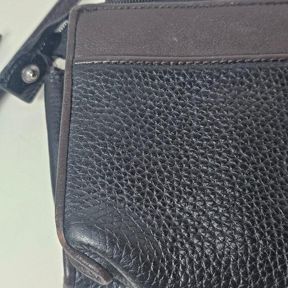 VTG Brighton Dark Brown Leather Crossbody Bag with Embellished Details - Picture 5 of 5